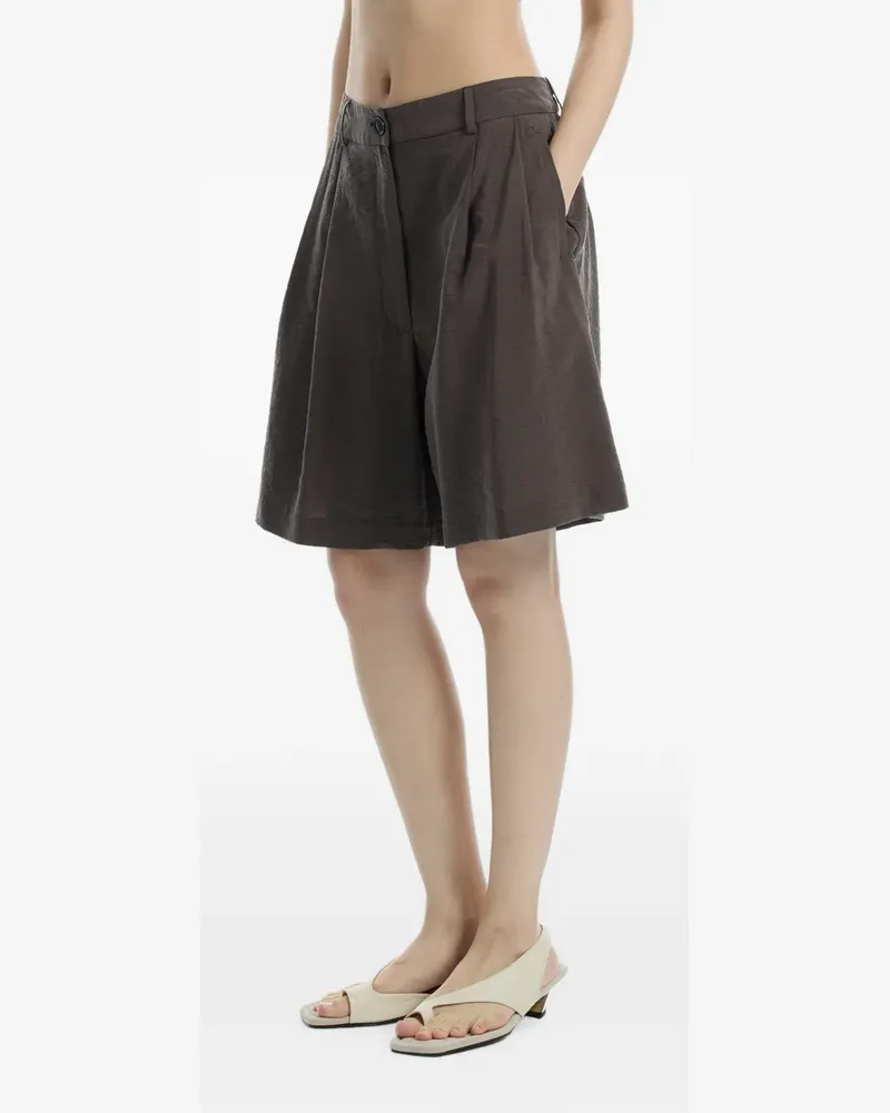 CORDERA Shorts mit Falten - Braun Braun