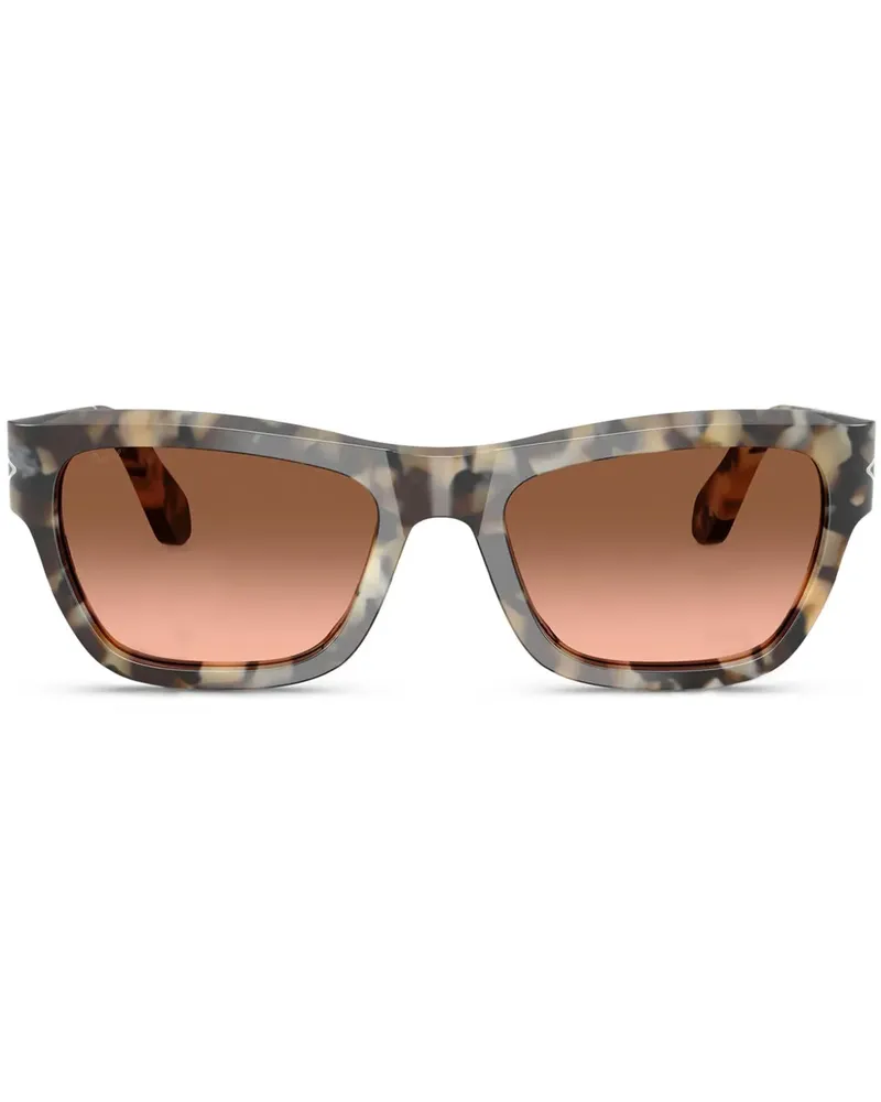 Persol Sonnenbrille mit eckigem Gestell - Braun Braun