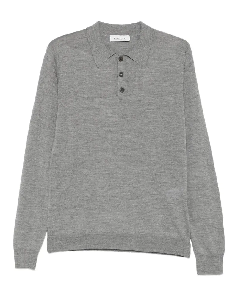 Lanvin Langärmeliges Poloshirt - Grau Grau