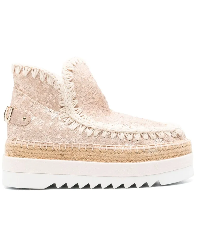 Mou Sneakers mit Pailletten Nude