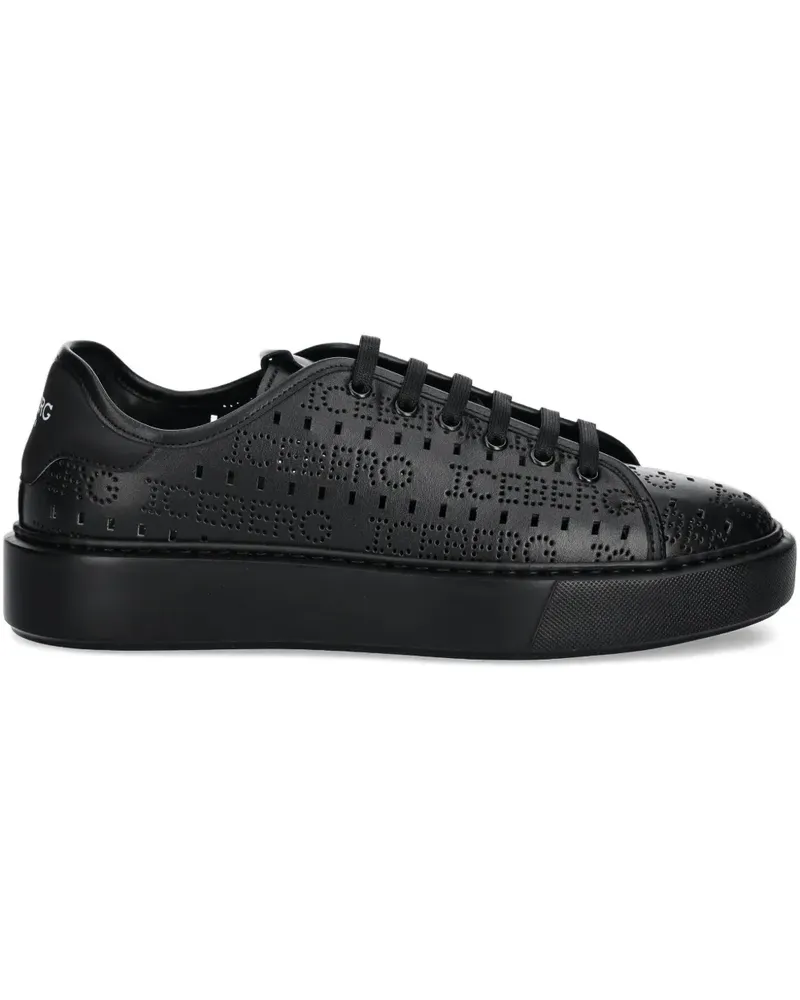 Iceberg Perforierte Sneakers - Schwarz Schwarz