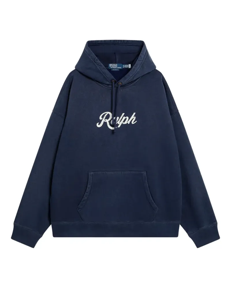 Ralph Lauren logo-print drawstring hoodie - Blau Blau