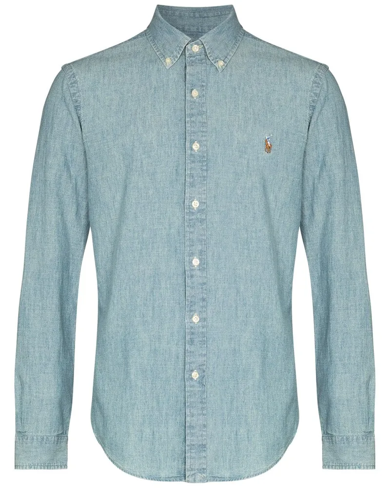 Ralph Lauren Polo Pony Chambray-Hemd - Blau Blau