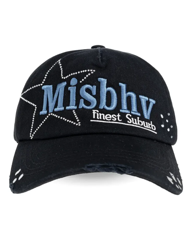 MISBHV distressed embellished cap - Schwarz Schwarz