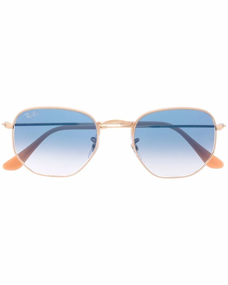 Ray Ban Geometrische Sonnenbrille mit Farbverlauf - Gold Gold