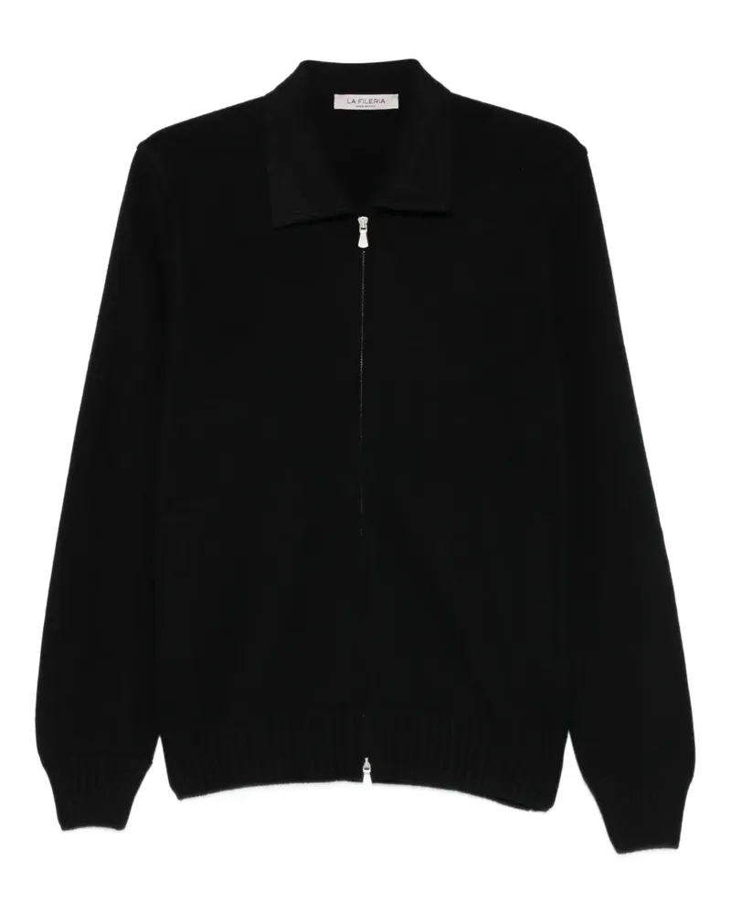 La Fileria cashmere collar cardigan - Schwarz Schwarz