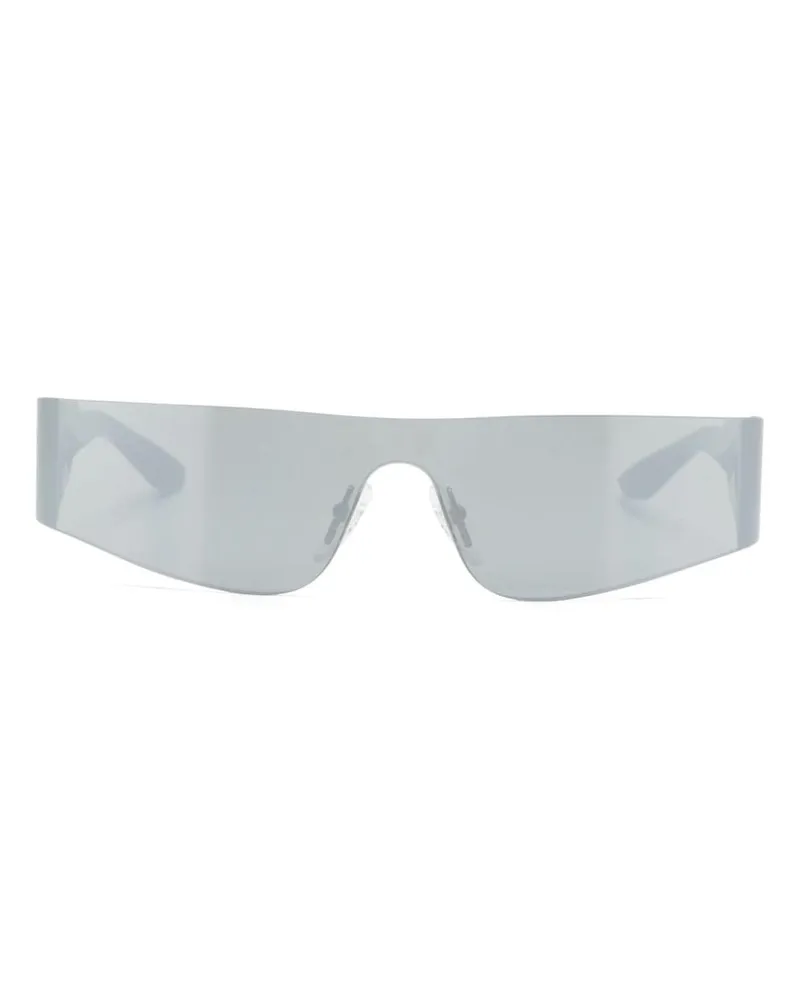Balenciaga Sonnenbrille mit Shield-Gestell - Silber Silber