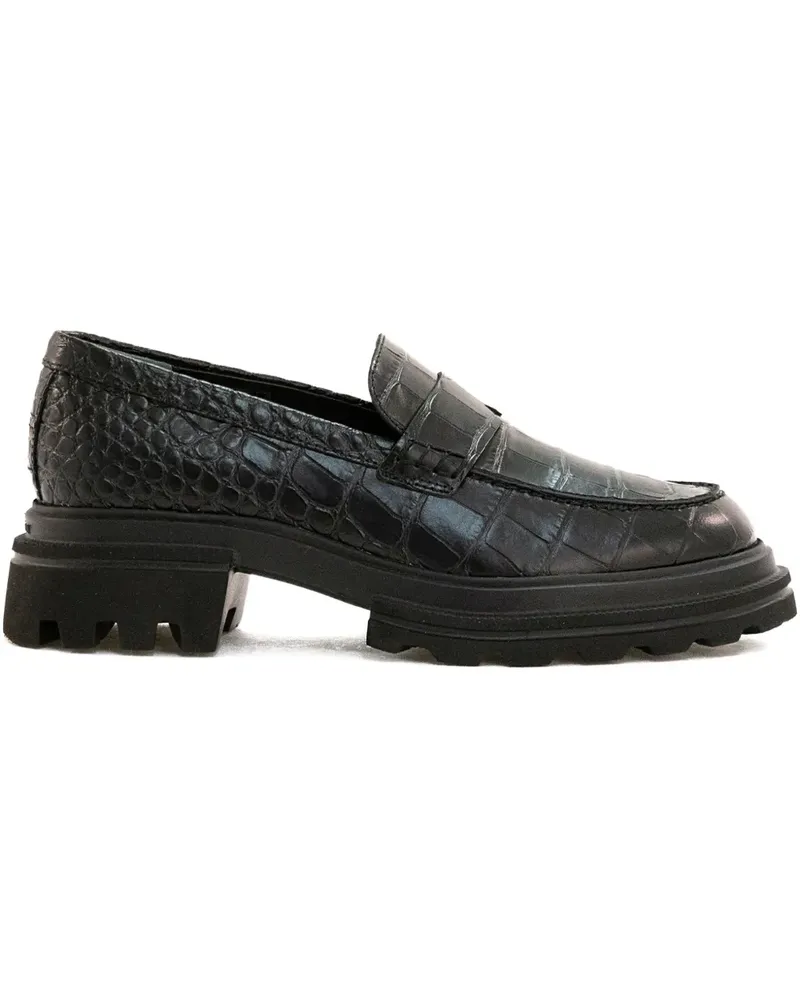 Hogan Loafer mit Logo-Prägung - Schwarz Schwarz