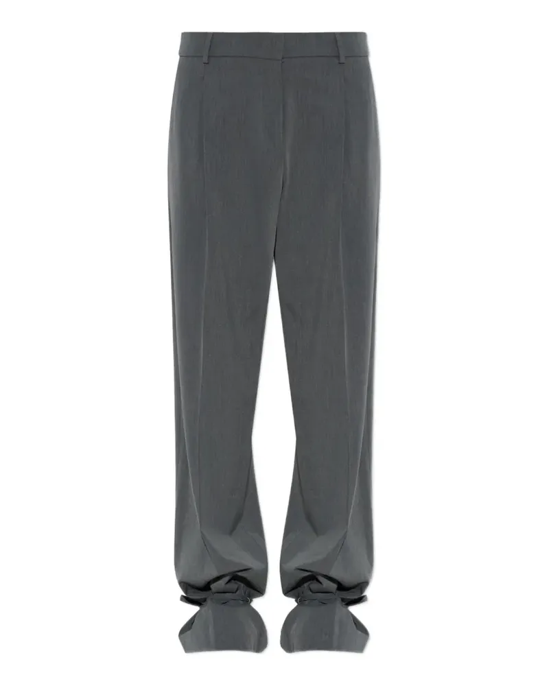 AKEP tie-hem pressed trousers - Grau Grau