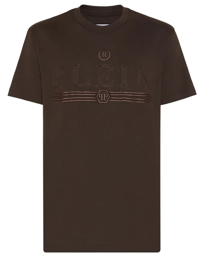 Philipp Plein T-Shirt mit Logo-Print - Braun Braun
