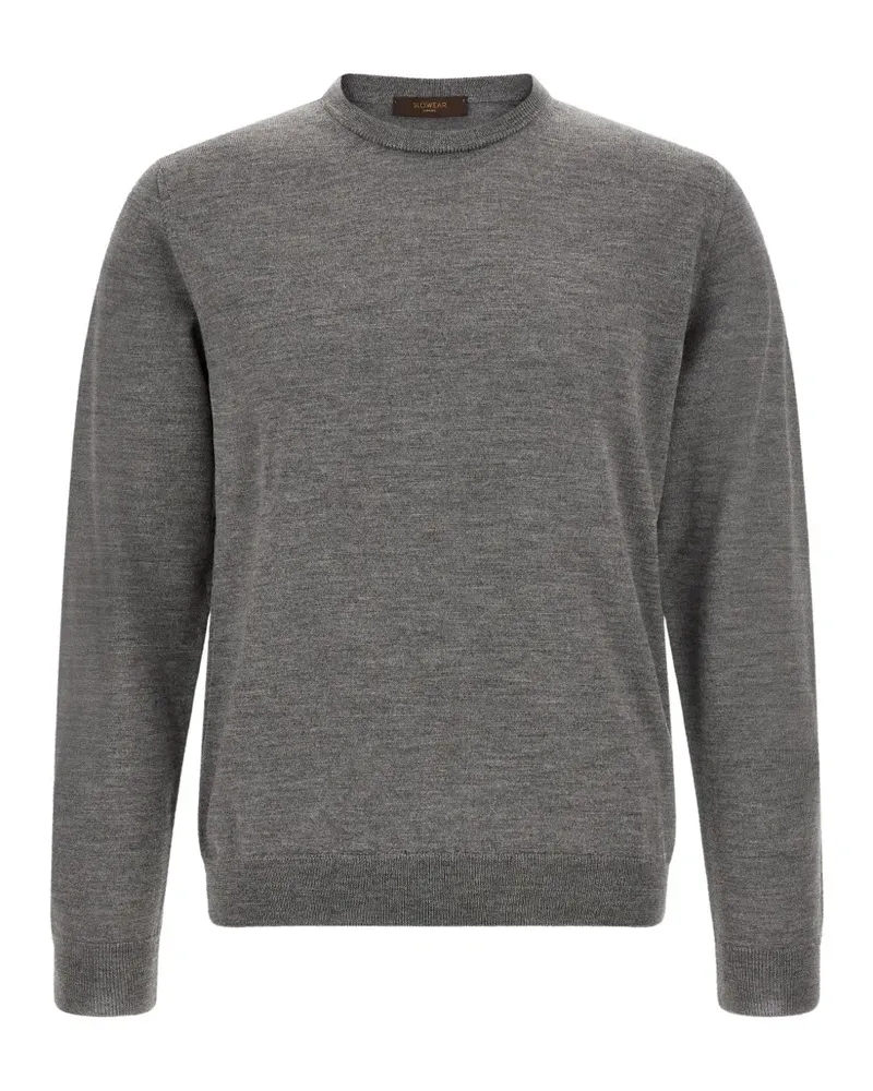 Slowear ribbed-trim crew-neck T-shirt - Grau Grau