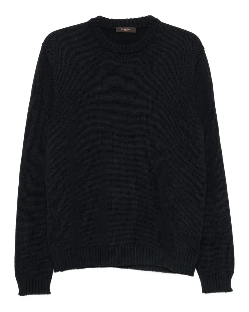 Zanone Gerippter Strickpullover - Blau Blau