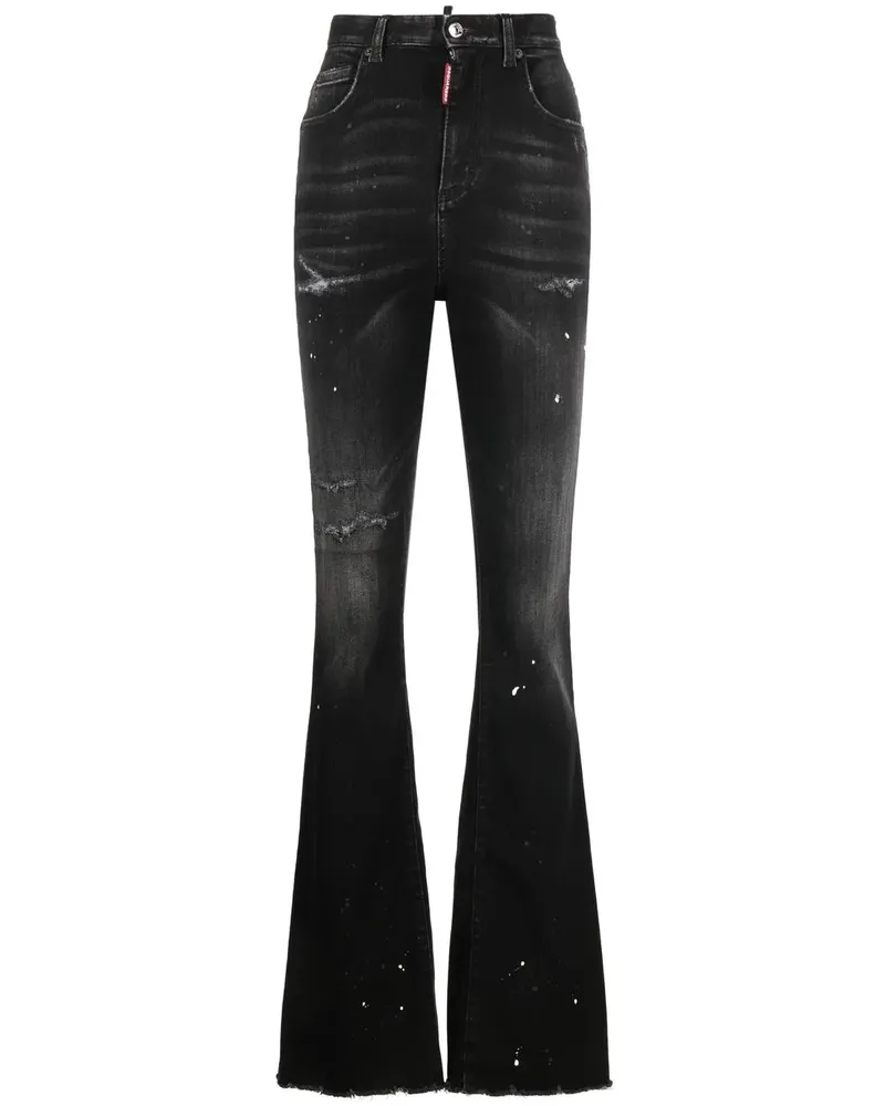 Dsquared2 Schlagjeans im Distressed-Look - Schwarz Schwarz