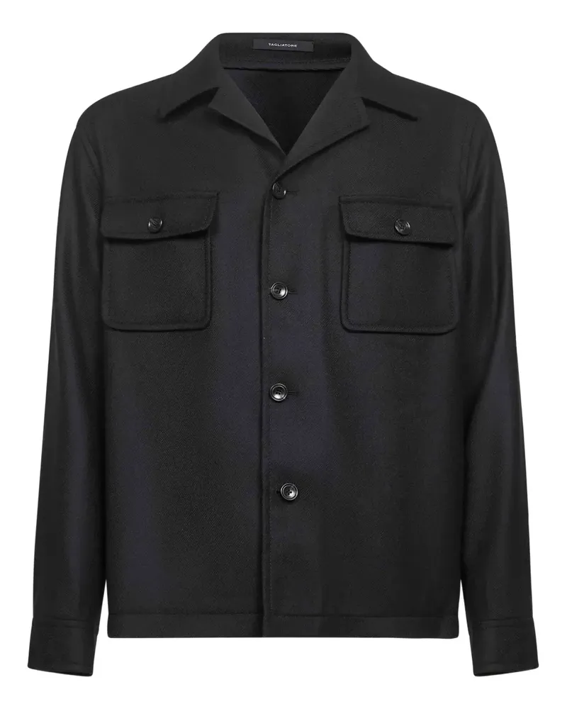Tagliatore Hemd mit Brusttaschen - Schwarz Schwarz