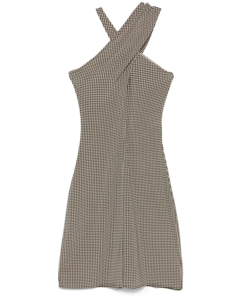 Courrèges Jersey-Minikleid mit überkreuzten Trägern - Nude Nude