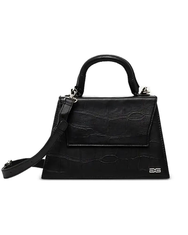 Gestuz Handtasche mit Kroko-Effekt - Schwarz Schwarz