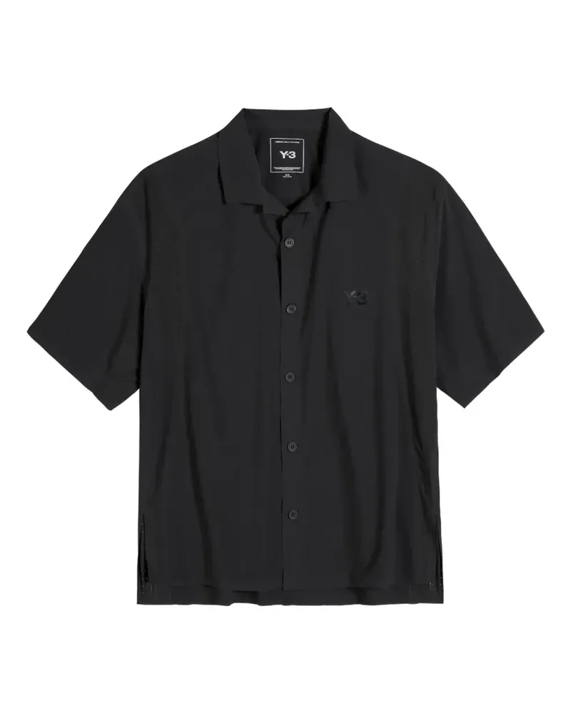 Y-3 Hemd mit Lochmuster - Schwarz Schwarz