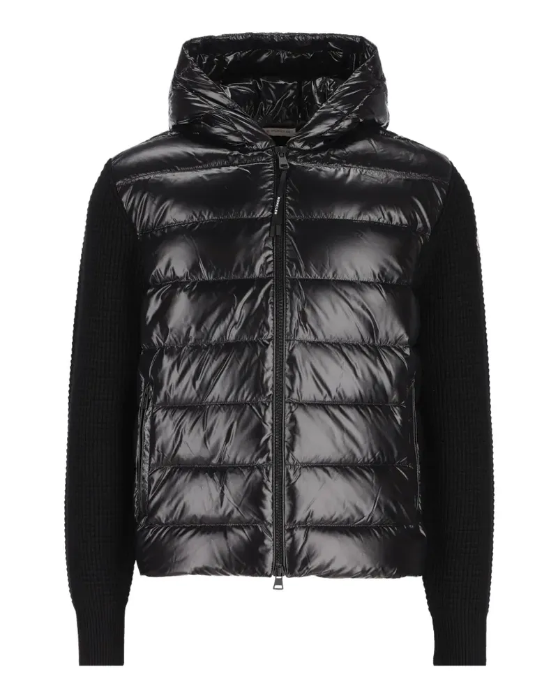 Moncler padded panel knit jacket - Schwarz Schwarz