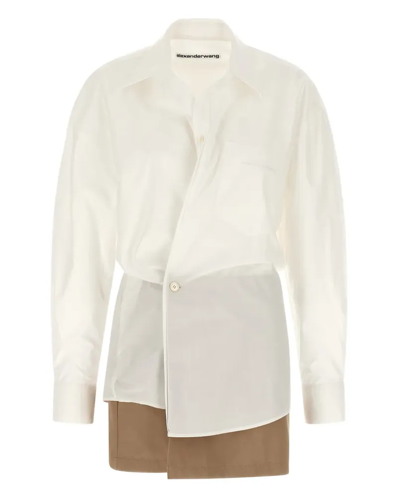 Alexander Wang asymmetric wrap mini dress - Weiß Weiß