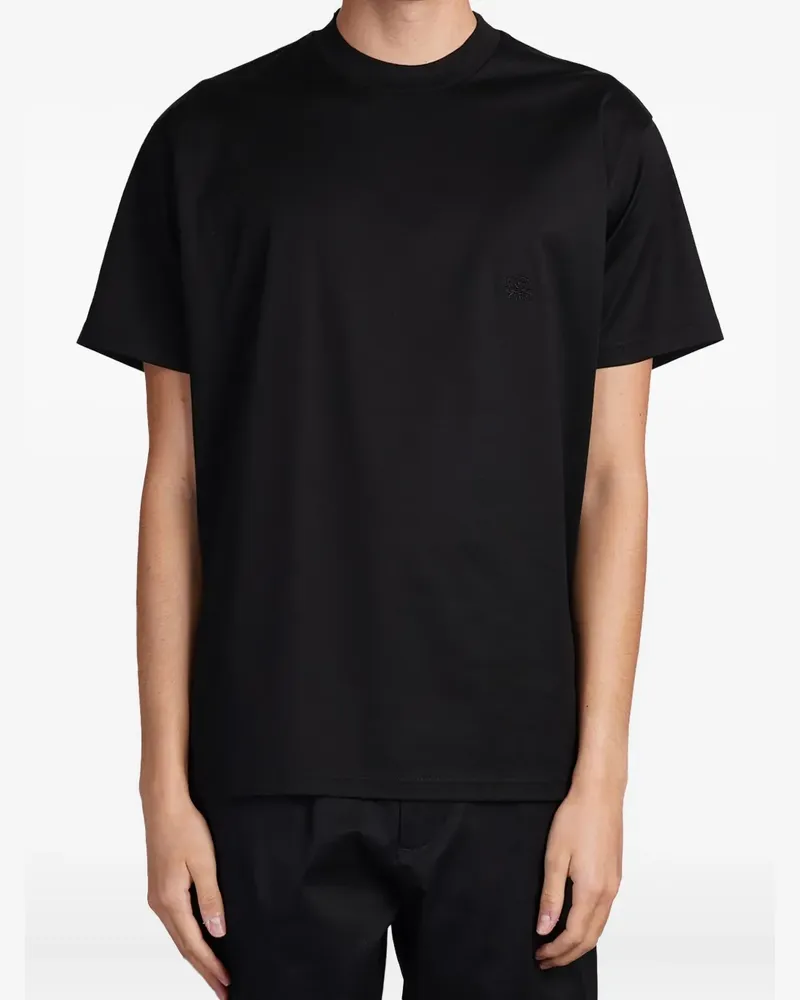 Low Brand Besticktes T-Shirt - Schwarz Schwarz