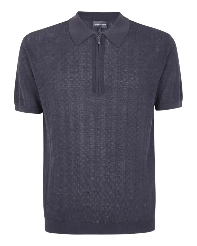 Emporio Armani zip-up polo shirt - Grau Grau
