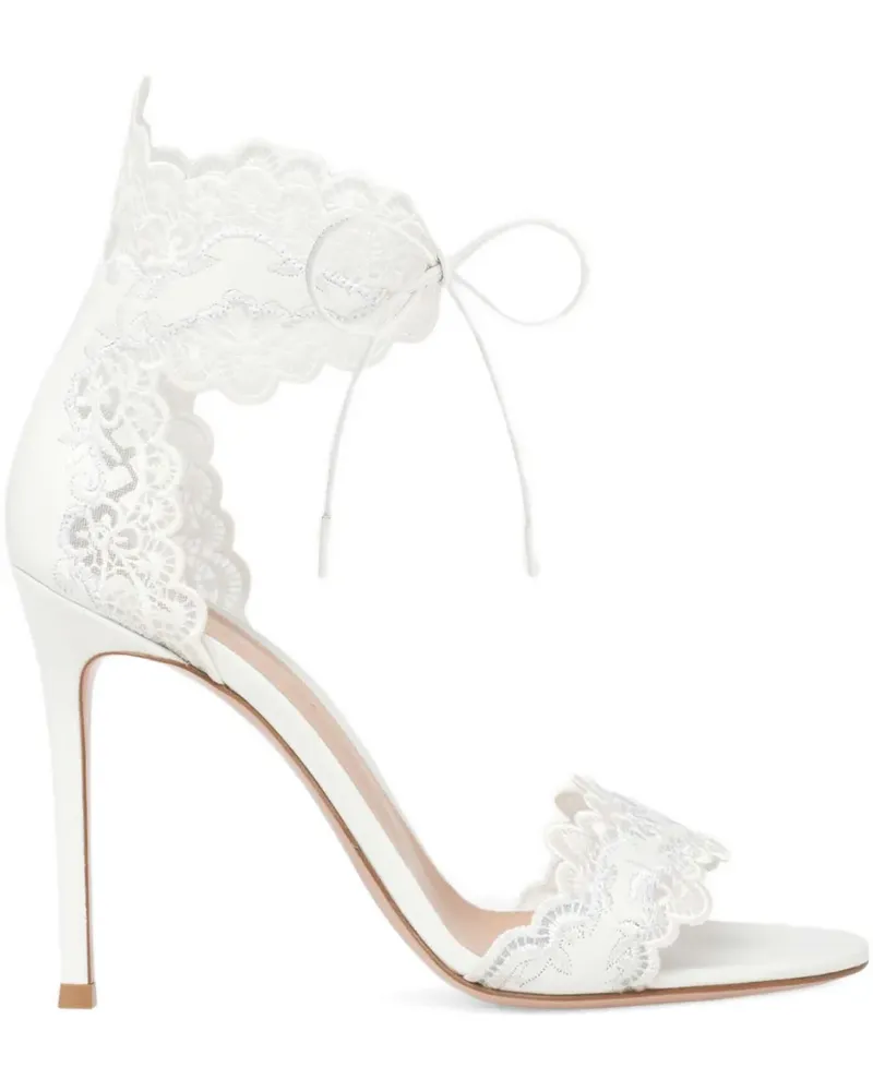 Gianvito Rossi Evie Sandalen mit Spitze - Weiß Weiß