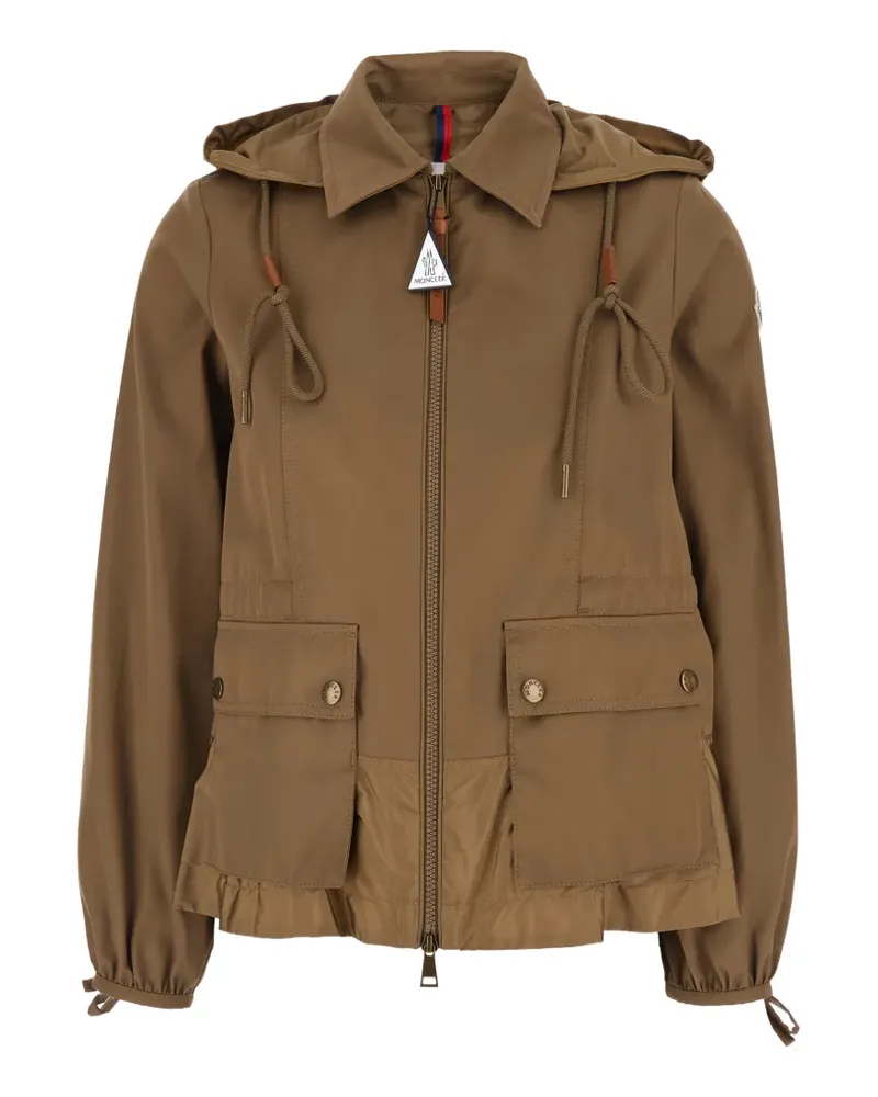 Moncler Adenium hooded patch-pocket jacket - Braun Braun