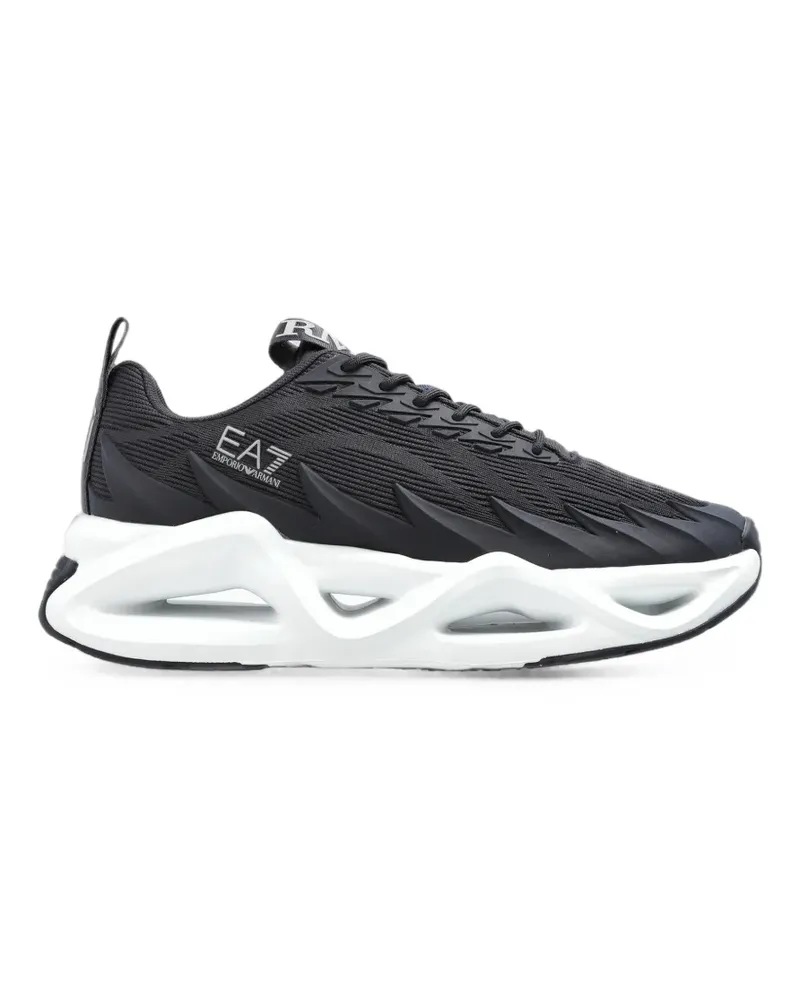 EA7 Sneakers mit Logo-Print - Schwarz Schwarz