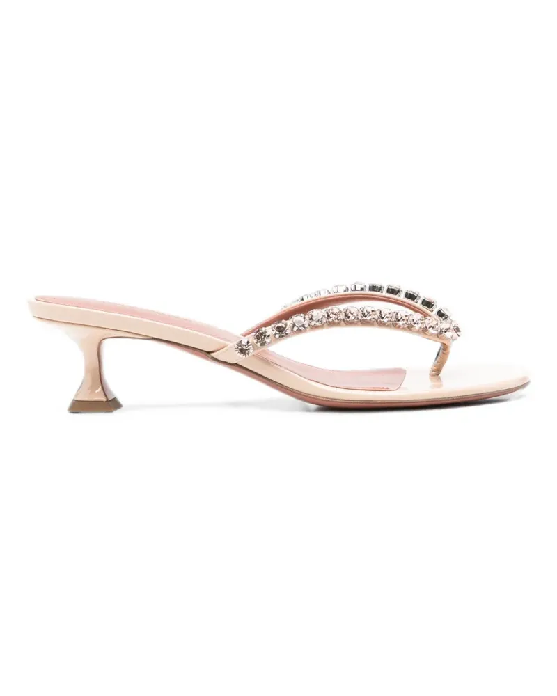 Amina Muaddi Gigi Thong crystal-embellished sandals - Rosa Rosa