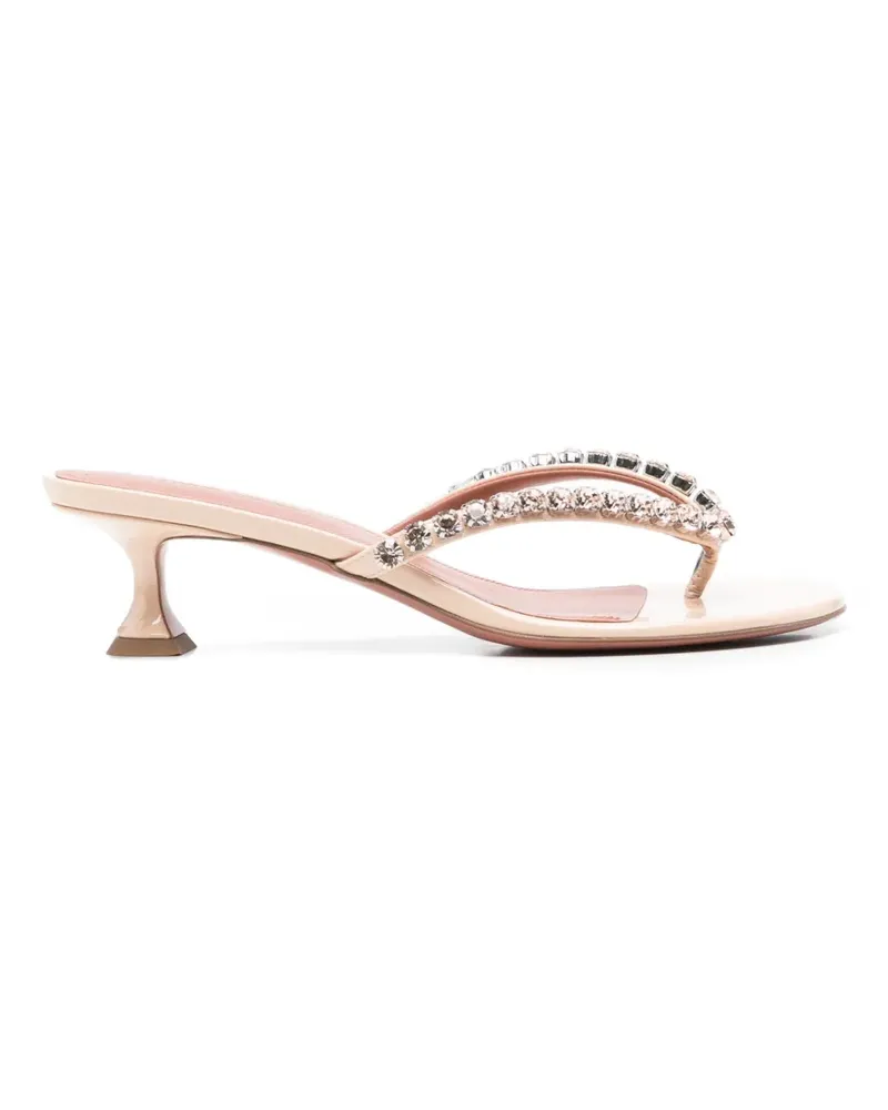Amina Muaddi Gigi Thong crystal-embellished sandals - Rosa Rosa