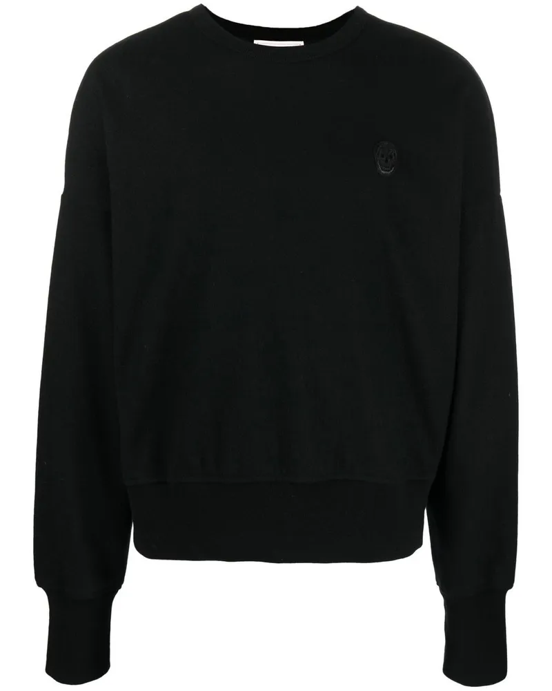 Alexander McQueen Sweatshirt mit Logo-Patch - Schwarz Schwarz