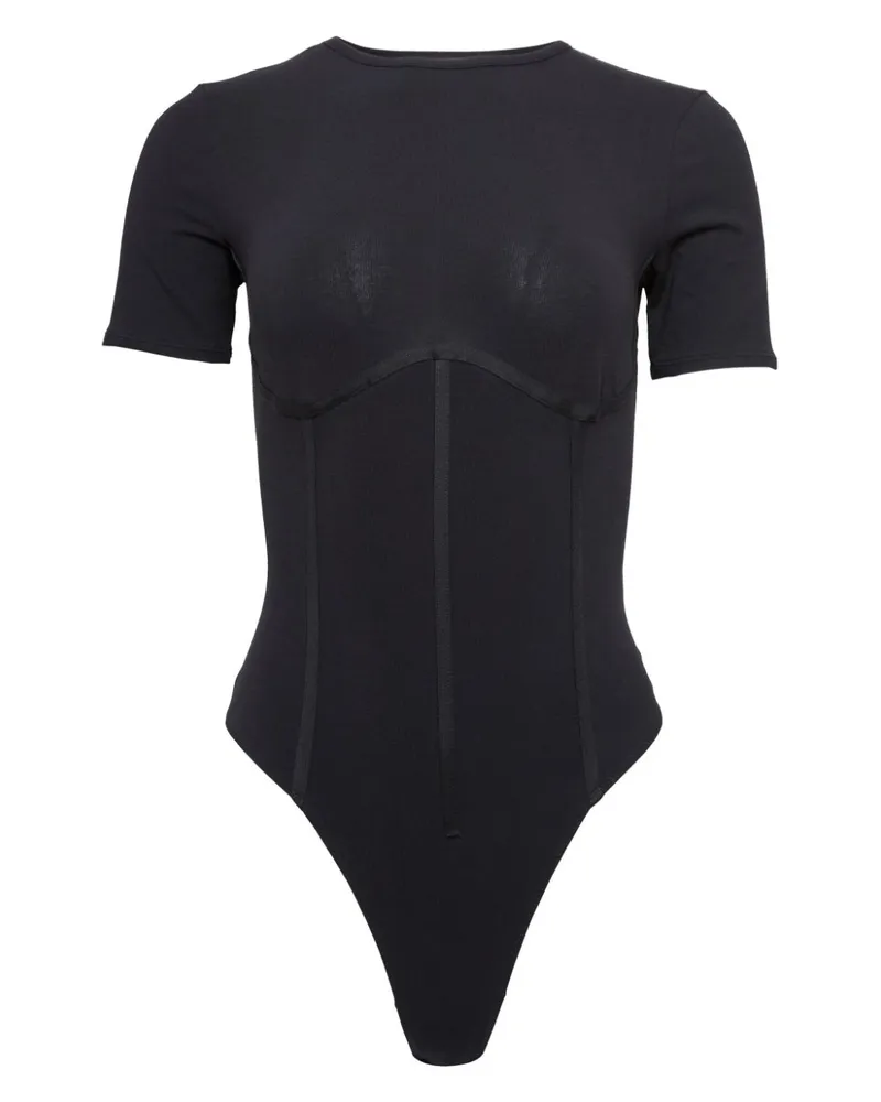 Fleur Du Mal T-Shirt-Body aus Bio-Baumwolle - Schwarz Schwarz