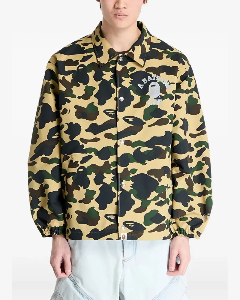 BAPE Jacke mit Camouflagemuster - Gelb Gelb