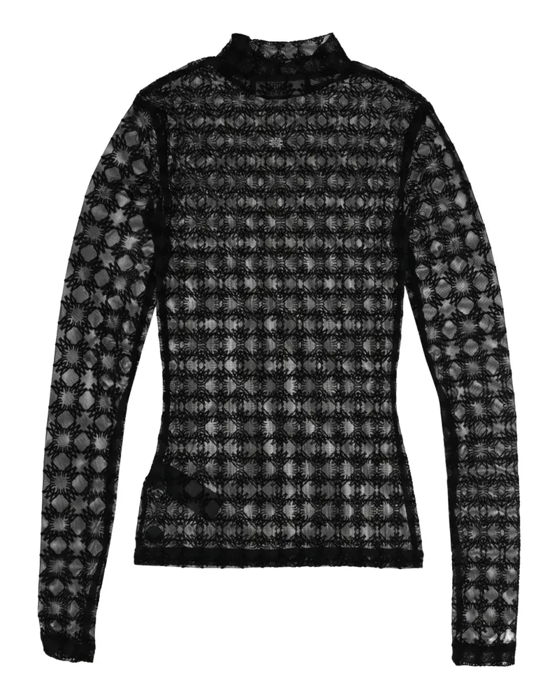 Amiri Top mit Spitze - Schwarz Schwarz