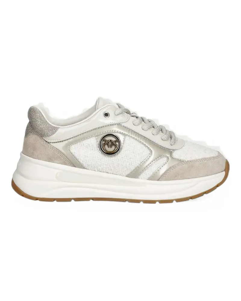 Pinko glitter-detail Love Birds sneakers - Nude Nude