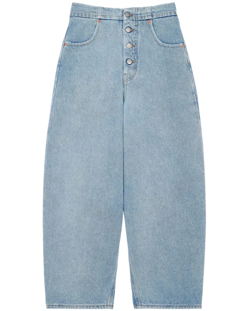 Maison Margiela Halbhohe Cropped-Jeans Blau