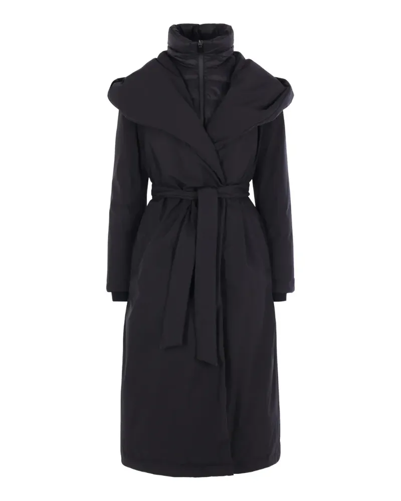 Herno Kapuzenmantel im Layering-Look - Schwarz Schwarz