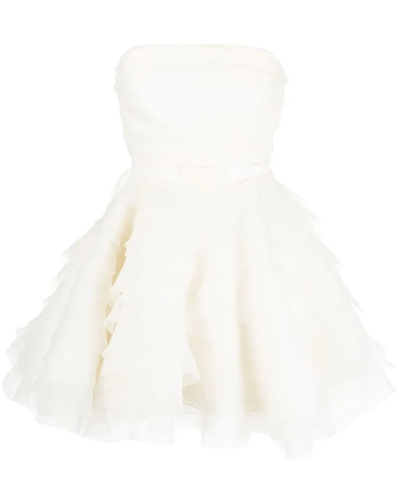 Ana Radu Schulterfreies Minikleid aus Organza - Weiß Weiß