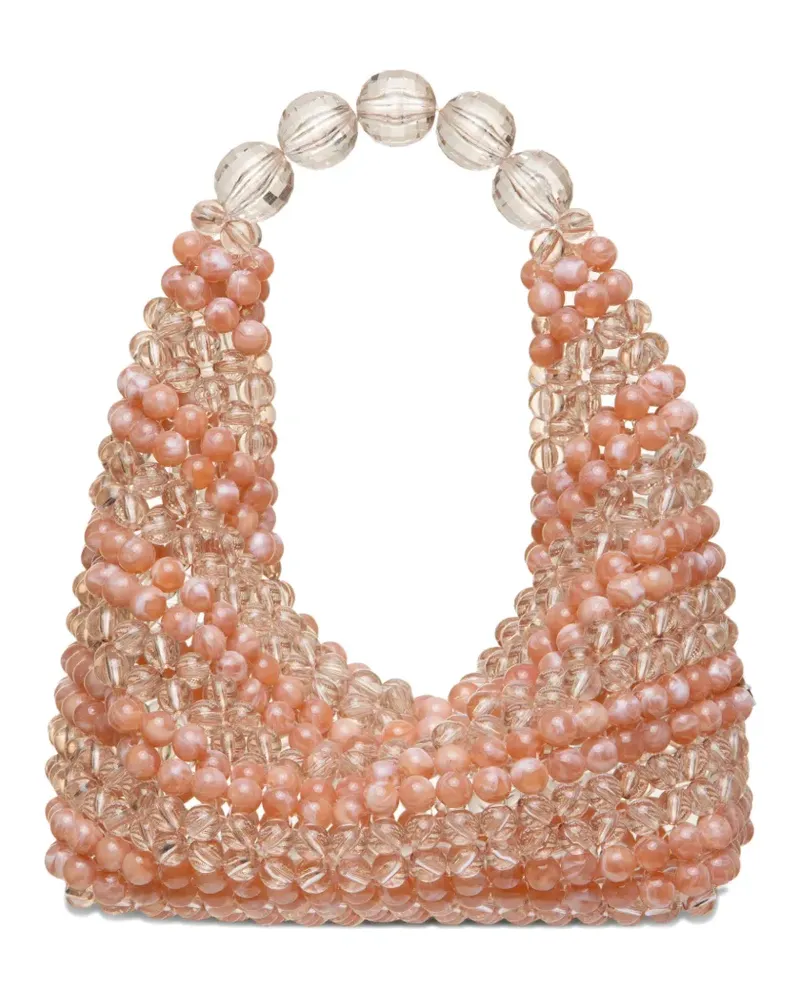 0711 Mittelgroße Jodie Clutch mit Perlen - Rosa Rosa