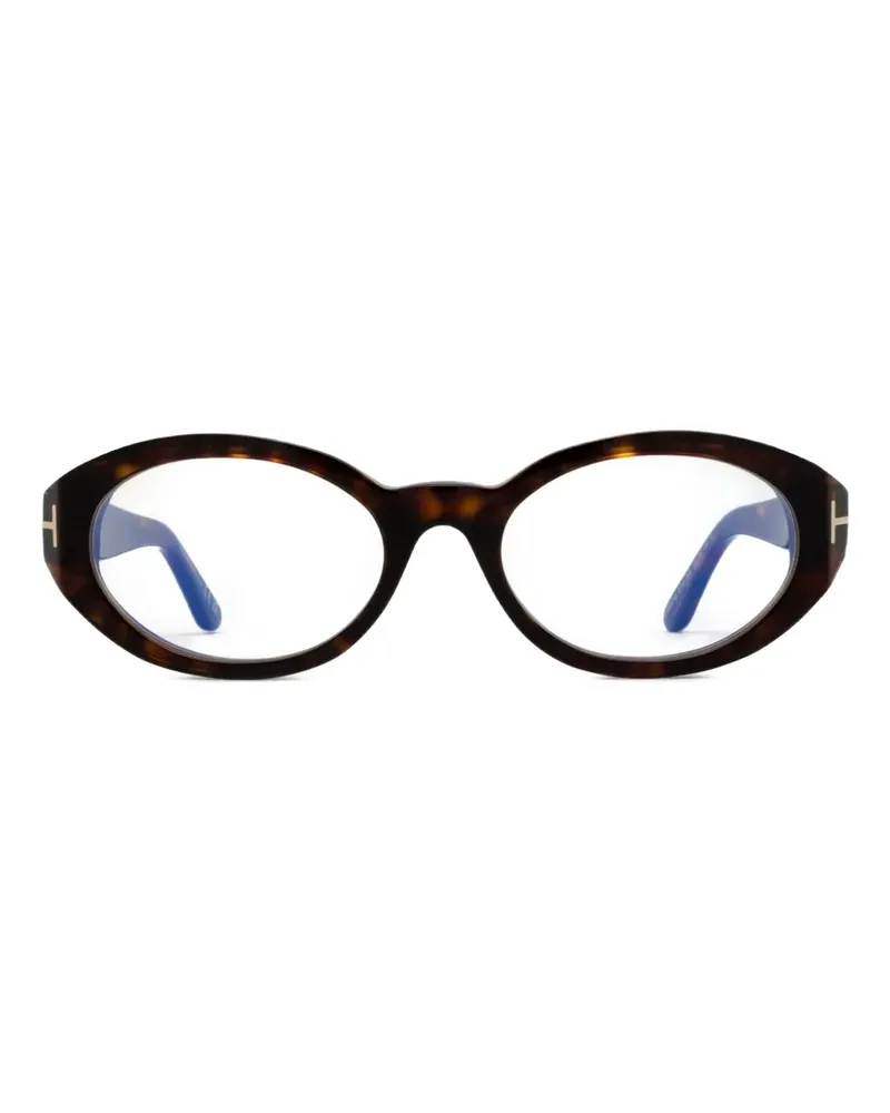 Tom Ford Brille mit ovalem Gestell - Braun Braun