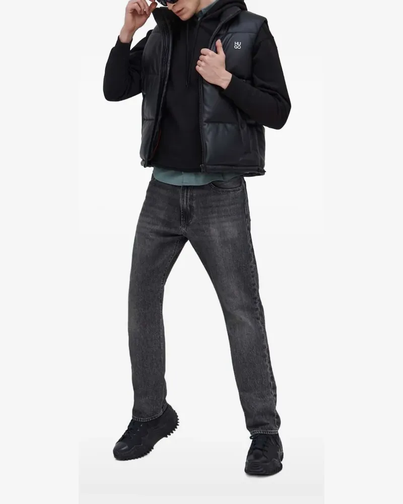 HUGO BOSS Hoodie mit Kordelzug - Schwarz Schwarz
