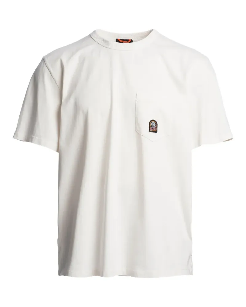Parajumpers Neel T-Shirt mit Logo-Patch - Weiß Weiß