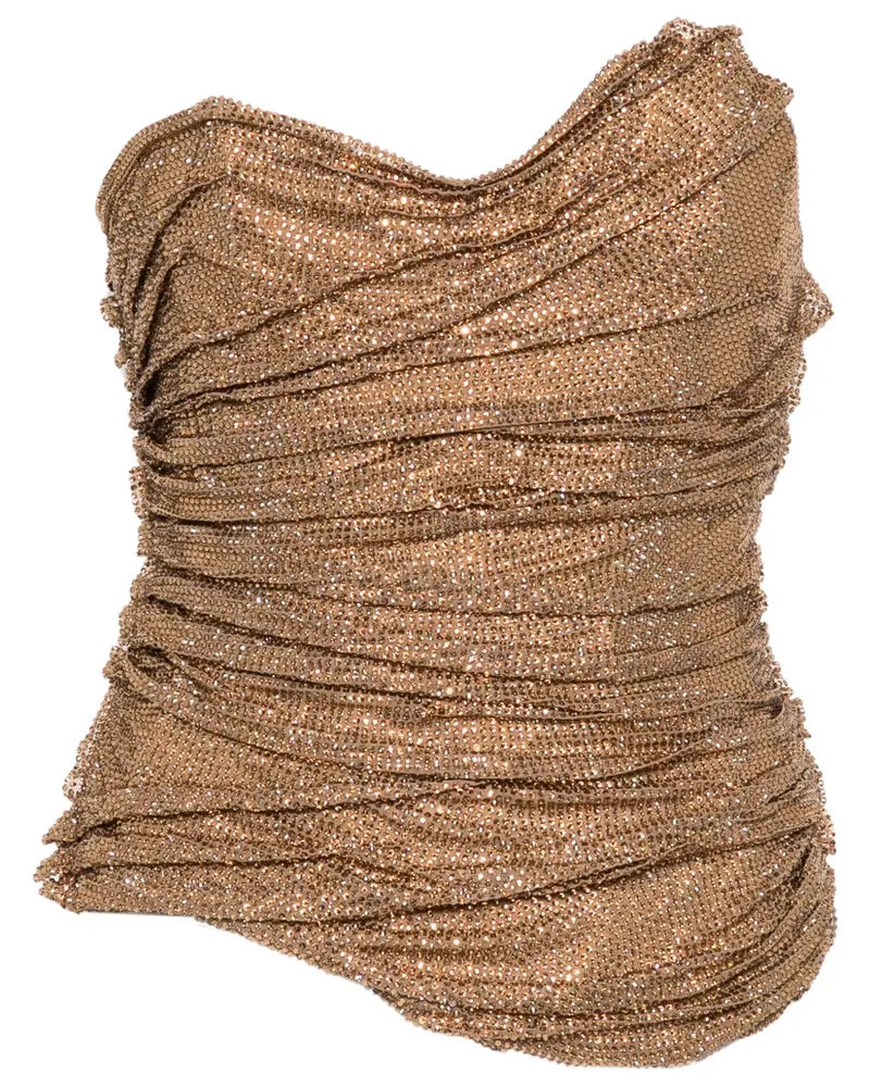 Giuseppe di Morabito Schulterfreie Corsage - Gold Gold