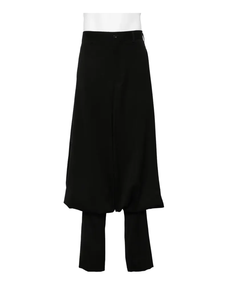 Comme des Garçons balloon-hem layered trousers - Schwarz Schwarz