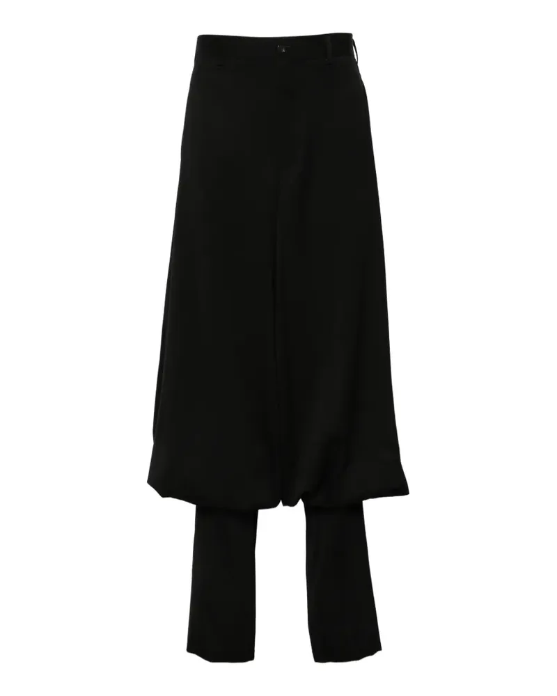 Comme des Garçons Hose im Layering-Look - Schwarz Schwarz
