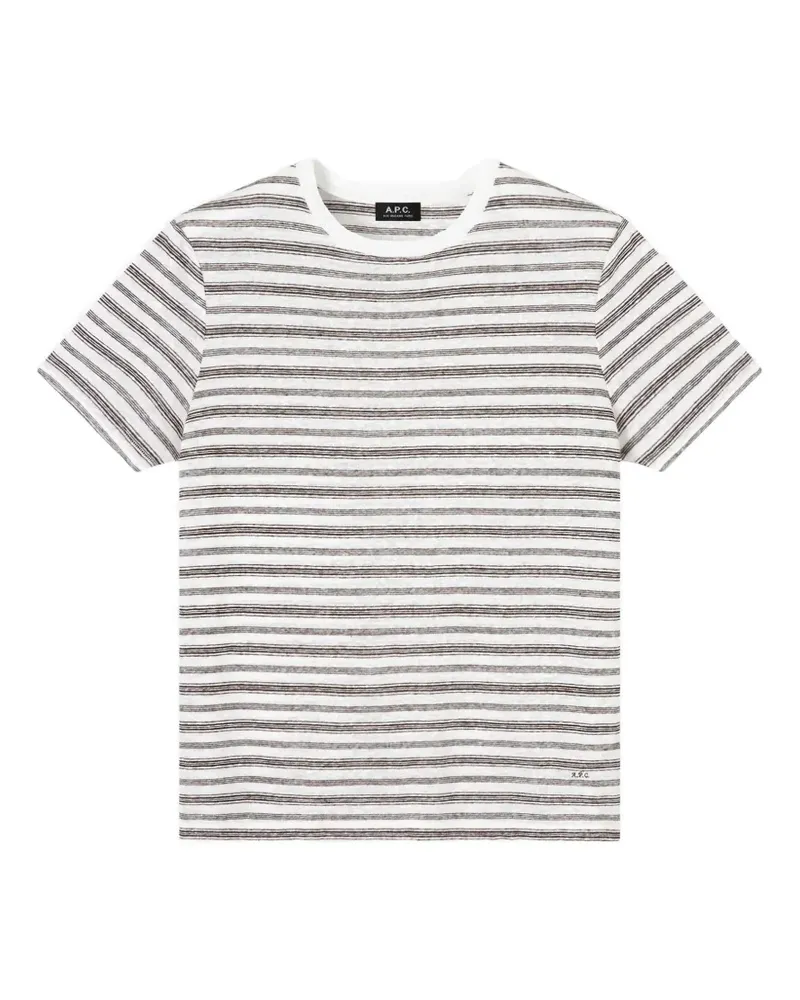 A.P.C. Ray striped T-shirt - Weiß Weiß
