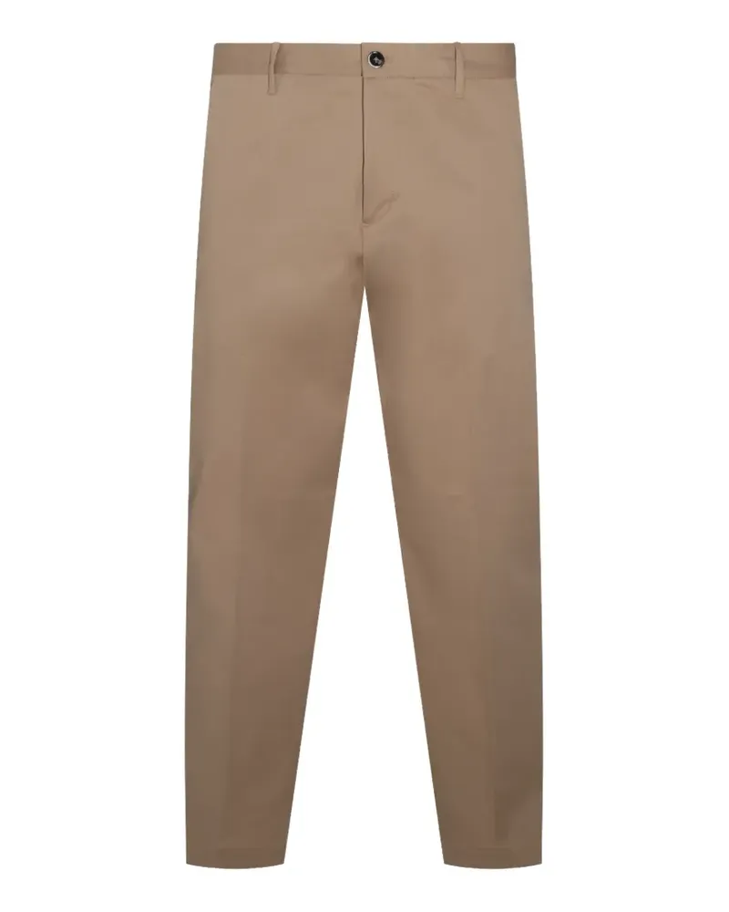 nine:inthe:morning Hose mit Logo-Patch - Braun Braun