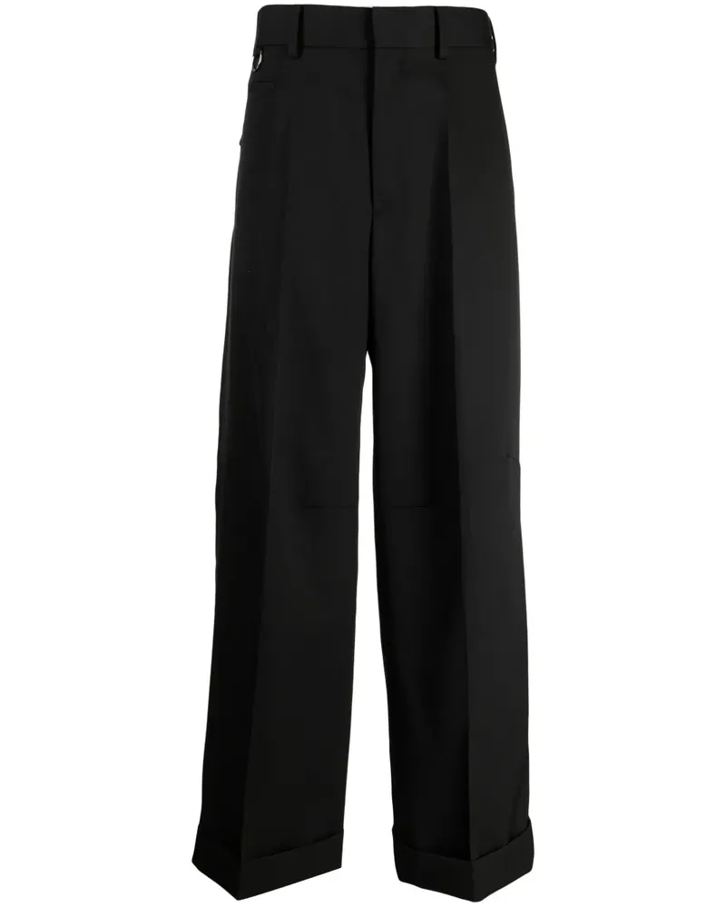 Undercover Bundfaltenhose mit geradem Bein - Schwarz Schwarz