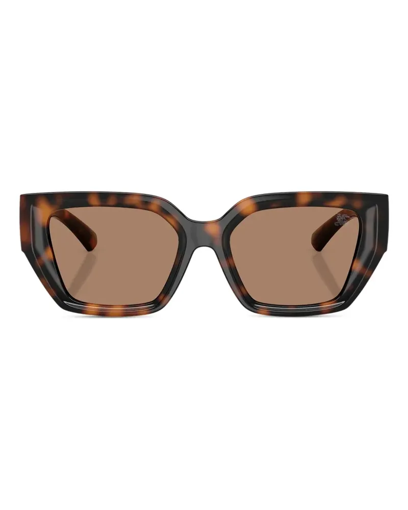 Burberry Geometrische Sonnenbrille mit Logo - Braun Braun