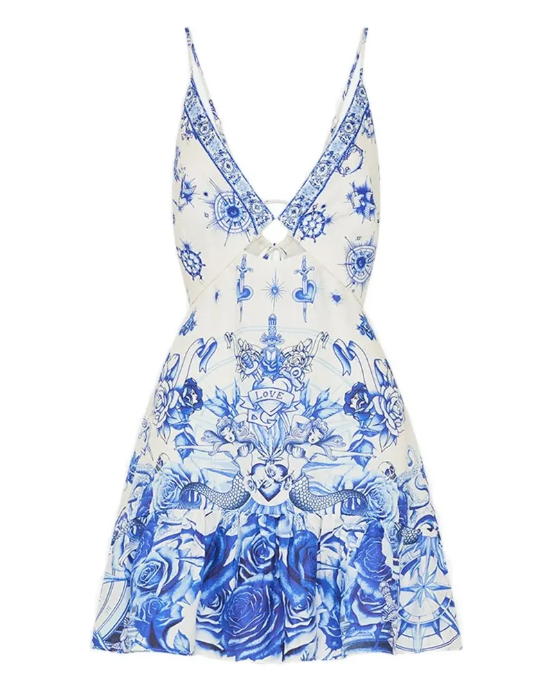 Camilla Immortal Minikleid mit Cut-Out - Blau Blau